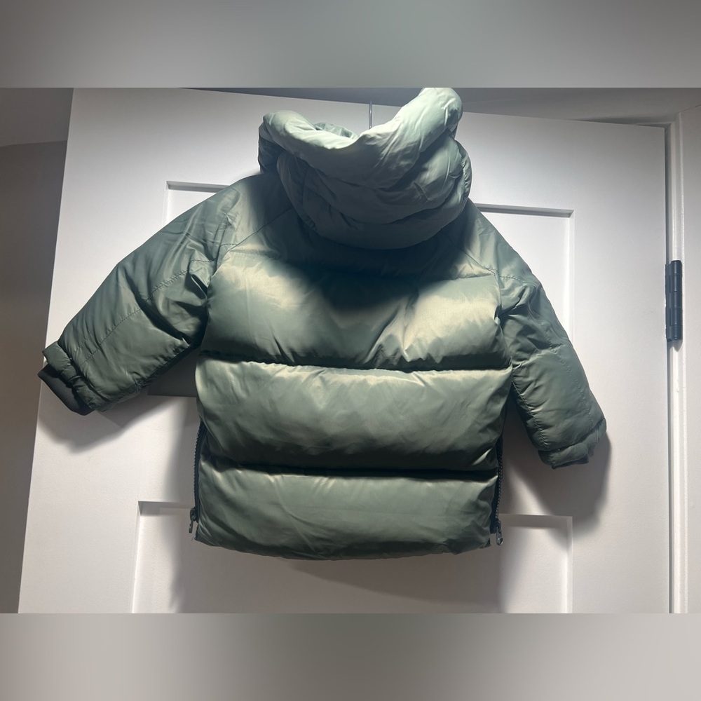 Zara Kids Puff Jacket in Olive Green - Picture 3 of 12